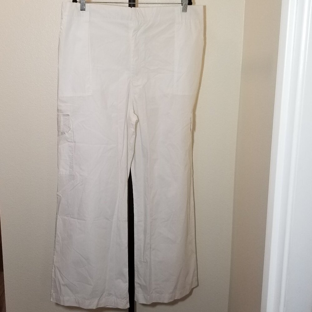 Cotton-On Curve Cargo Parachute Pants White Womens 14 Wide Leg Street Skater NWT